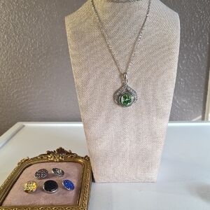 Vintage Silver Snap Necklace with 6 Snaps